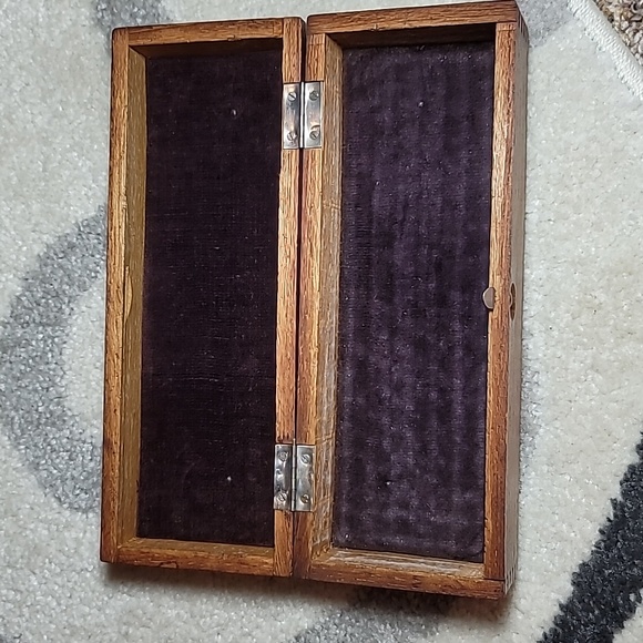 Wheeler & Wilson sewing machine accessory box wood antique push latch - Picture 2 of 9